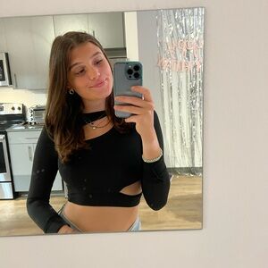 Crop top with cut outs